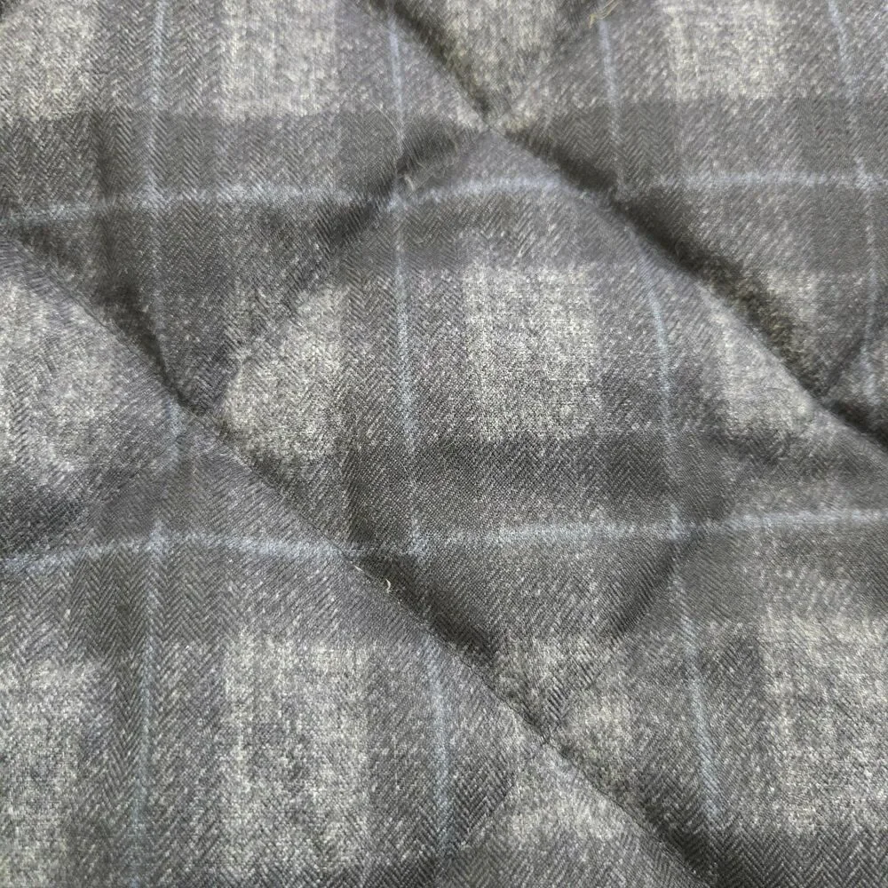 J. Crew Women S Gray Plaid Quilted Down-Filled Full-Zip Puffer Vest - Picture 10 of 10